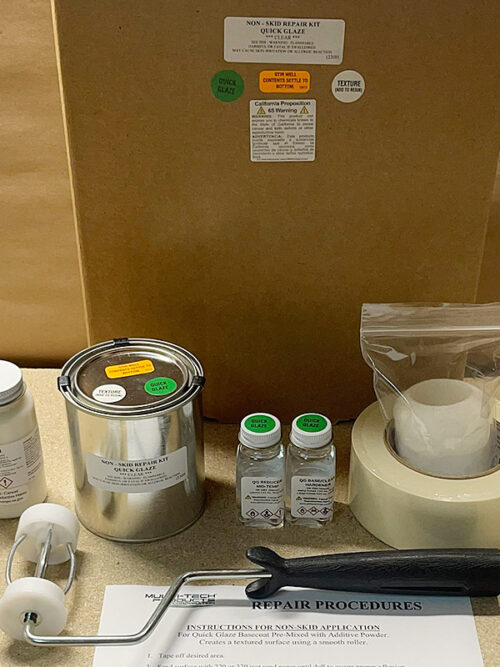 NON SKID REPAIR KIT - QUICK GLAZE CLEAR W/ETCHING CREAM