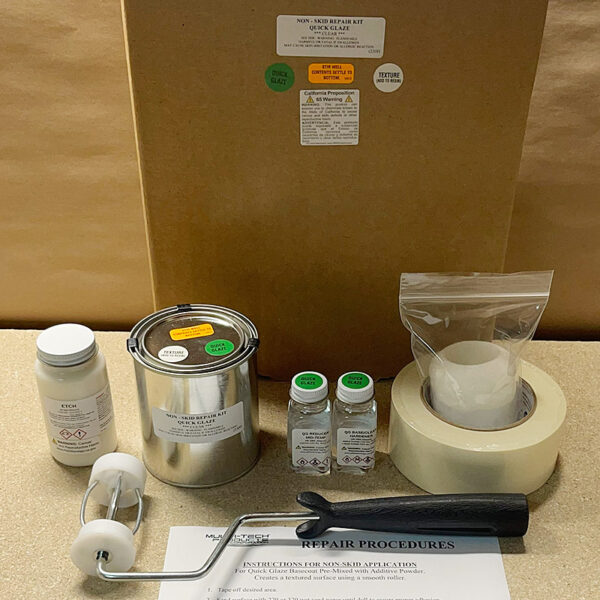 NON SKID REPAIR KIT - QUICK GLAZE CLEAR W/ETCHING CREAM