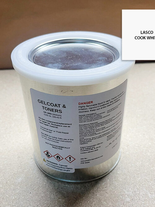 GELCOAT-LASCO-COOK-WHITE-QUART GELCOAT LASCO COOK WHITE QUART