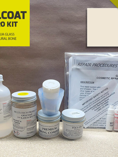 GELCOAT PRO KIT WITHOUT PREVAL AQUA GLASS NATURAL BONE
