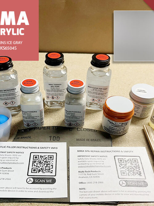 MMA ACRYLIC WATKINS REPAIR KIT ICE GRAY 7****