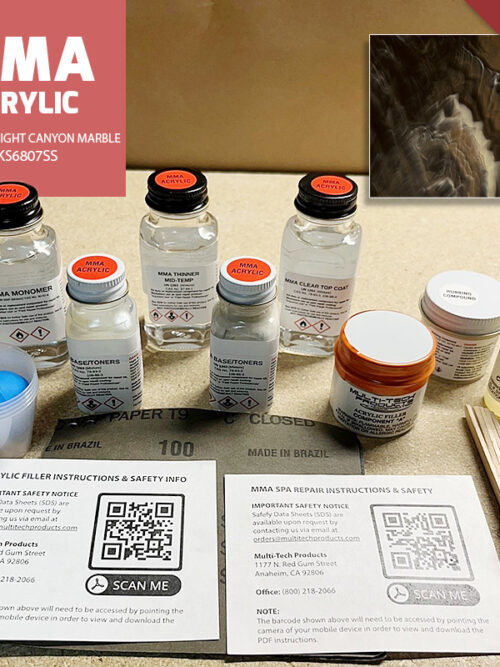 MMA ACRYLIC WATKINS REPAIR KIT MIDNIGHT CANYON MARBLE