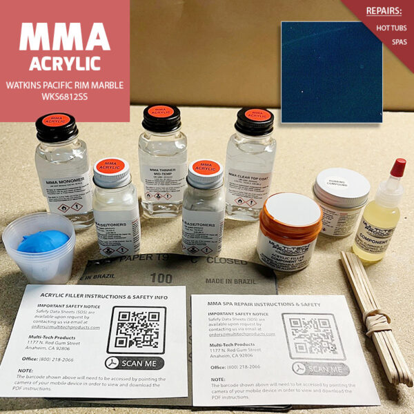 MMA ACRYLIC WATKINS REPAIR KIT PACIFIC RIM MARBLE