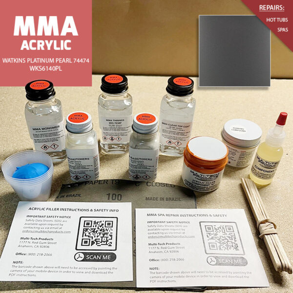 MMA ACRYLIC WATKINS REPAIR KIT PLATINUM PEARL 74474