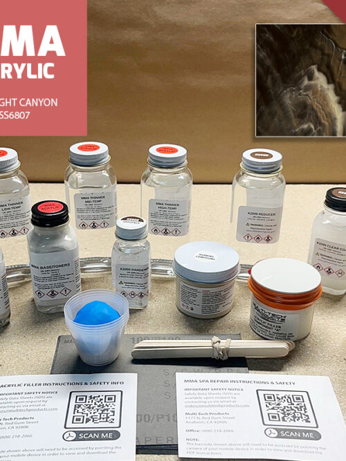 MMA ACRYLIC SINGLE REPAIR KIT SPA MIDNIGHT CANYON SERENITY SERIES