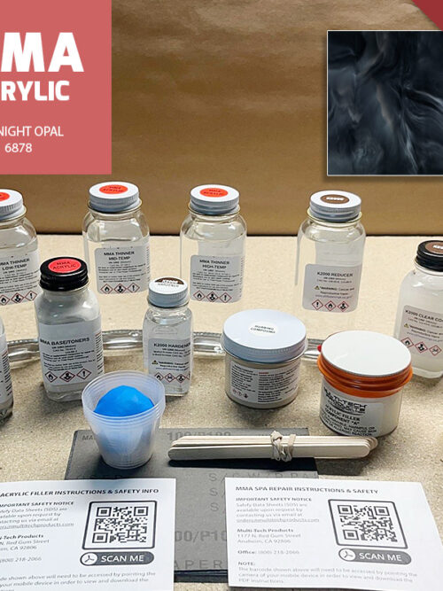 MMA ACRYLIC SINGLE REPAIR KIT SPA MIDNIGHT OPAL