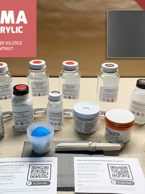 MMA ACRYLIC SINGLE REPAIR KIT SPA WINTER SOLSTICE MOUNTAIN SERIES