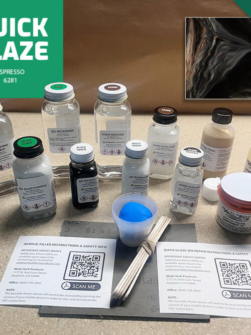 QUICK GLAZE SINGLE REPAIR KIT SPA & HOT TUB ESPRESSO