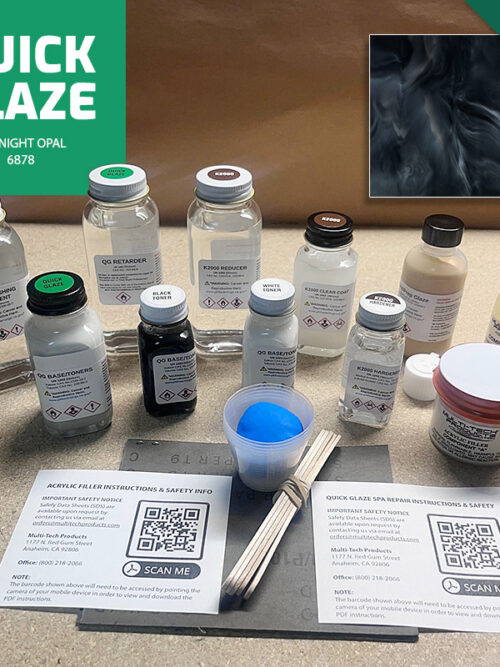 QUICK GLAZE SINGLE REPAIR KIT SPA & HOT TUB MIDNIGHT OPAL