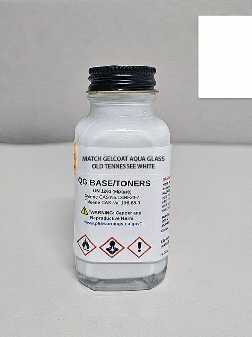 QUICK GLAZE GELCOAT AQUA GLASS OLD TENNESSEE WHITE