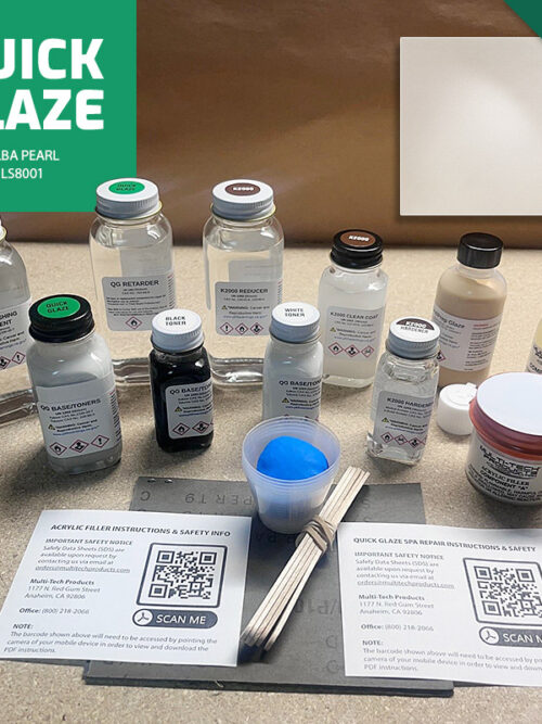 QUICK GLAZE SINGLE REPAIR KIT SPA & HOT TUB ALBA PEARL LUSTER