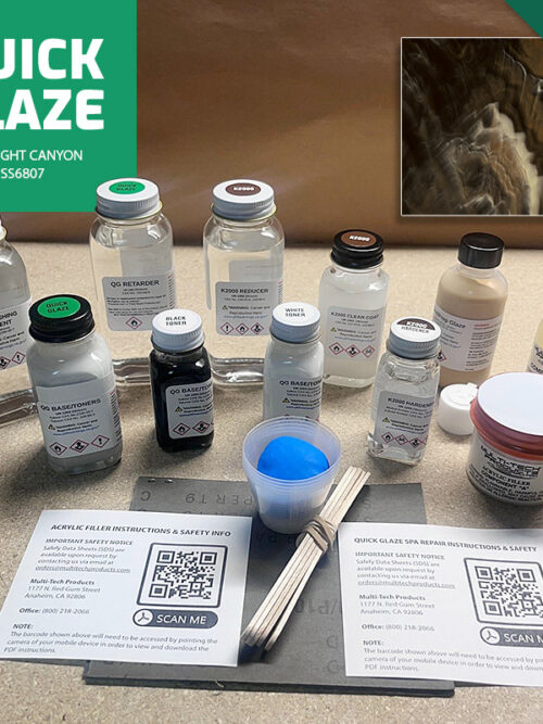 QUICK GLAZE SINGLE REPAIR KIT SPA & HOT TUB MIDNIGHT CANYON SERENITY SERIES