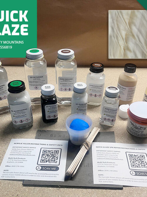 QUICK GLAZE SINGLE REPAIR KIT SPA & HOT TUB SMOKEY MOUNTAINS SERENITY SERIES