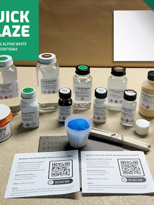 QUICK GLAZE ACRYLIC WATKINS REPAIR KIT ALPINE WHITE 7****