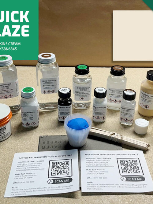 QUICK GLAZE ACRYLIC WATKINS REPAIR KIT CREAM 7****