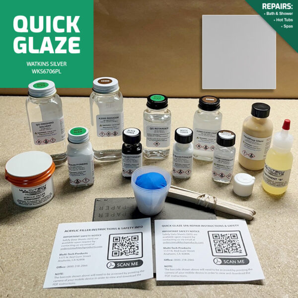 QG-WATKINS-SILVER-WKS6706PL QUUICK GLAZE ACRYLIC WATKINS REPAIR KIT SILVER 73508
