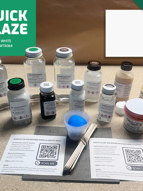 QUICK GLAZE SINGLE REPAIR KIT SPA & HOT TUB WT6064